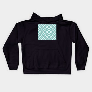 Abstract geometric pattern - blue and white. Kids Hoodie